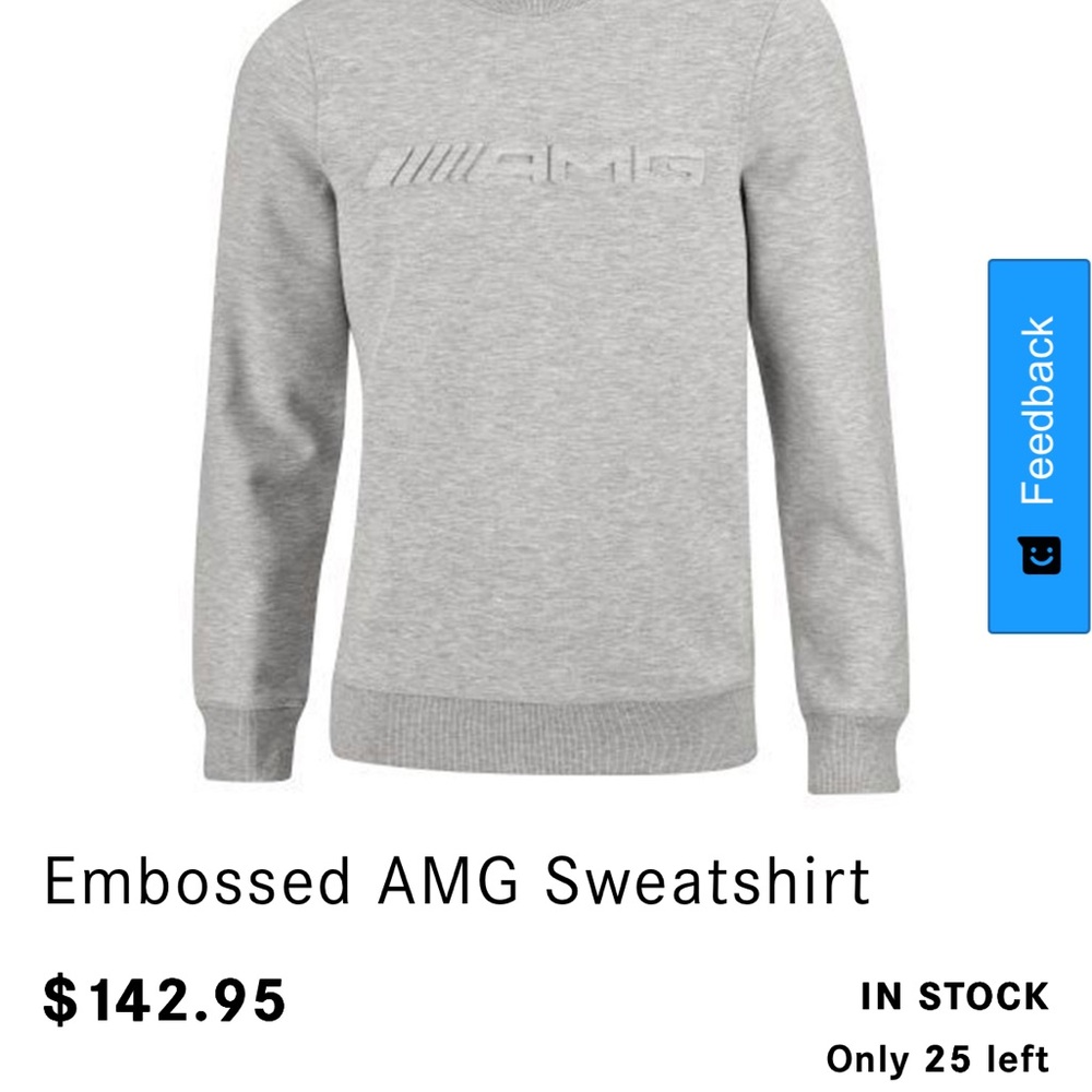Mercedes Gray Embossed crewneck Sweater